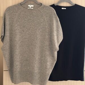Vince Raglan No Sleeves Cashmere Sweaters in Gray. ( Bundle of two)